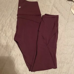 LULULEMON LEGGINGS MAROON